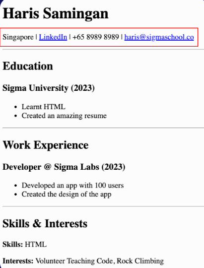 Add email to contact details