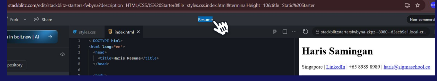 Renaming the project to Resume