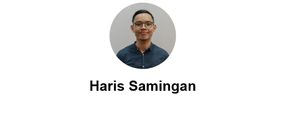 The photo and name centered on the page