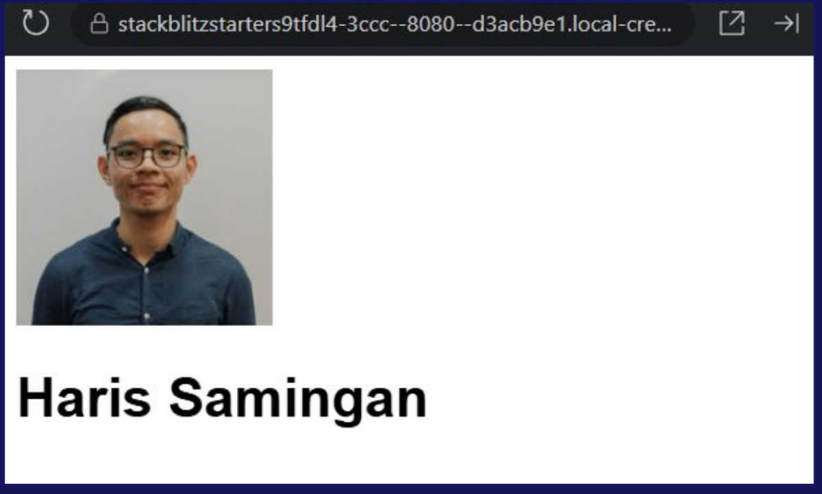 The page with your profile photo above your name