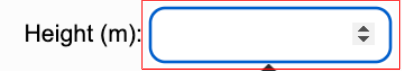 Numeric input field with spin buttons