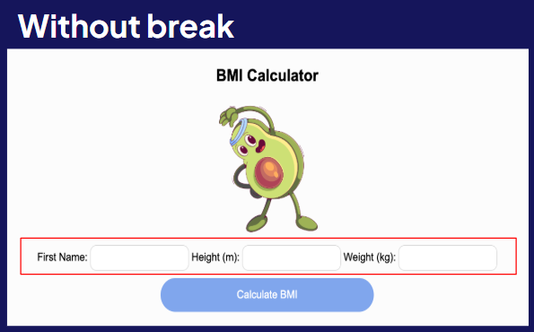 Without break