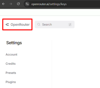 OpenRouter browse to home
