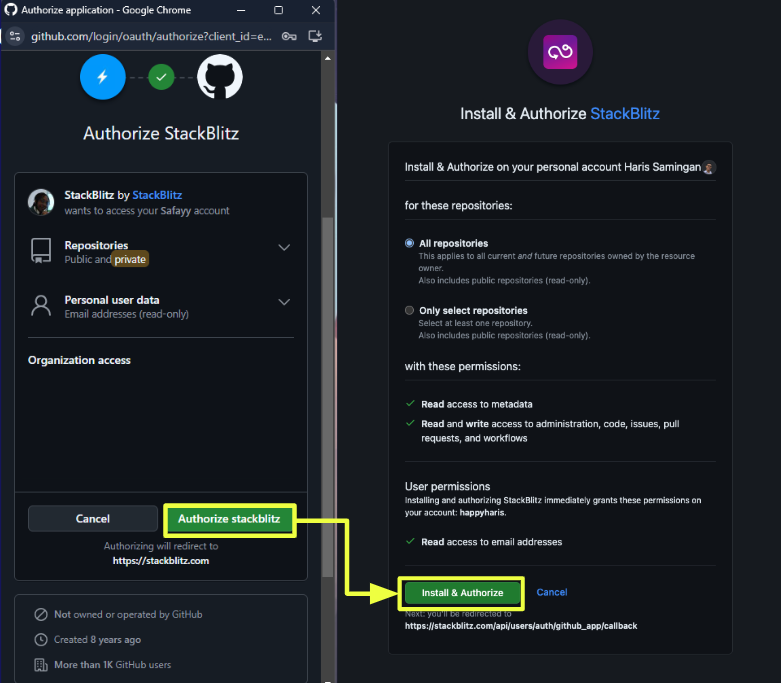 GitHub Install and Authorize
