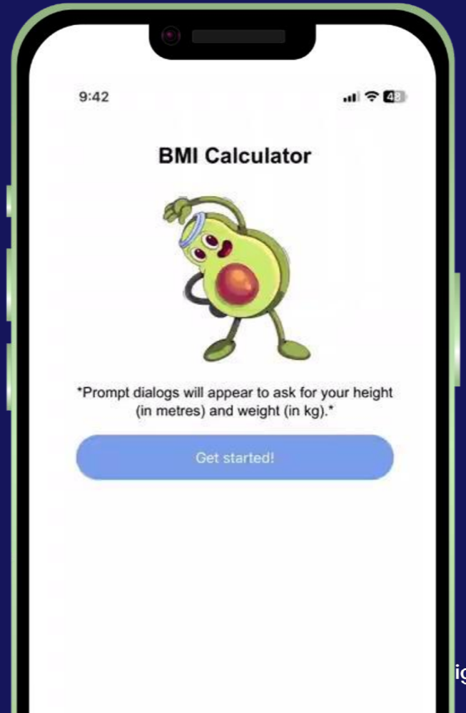 The BMI calculator you build on Days 3 and 4
